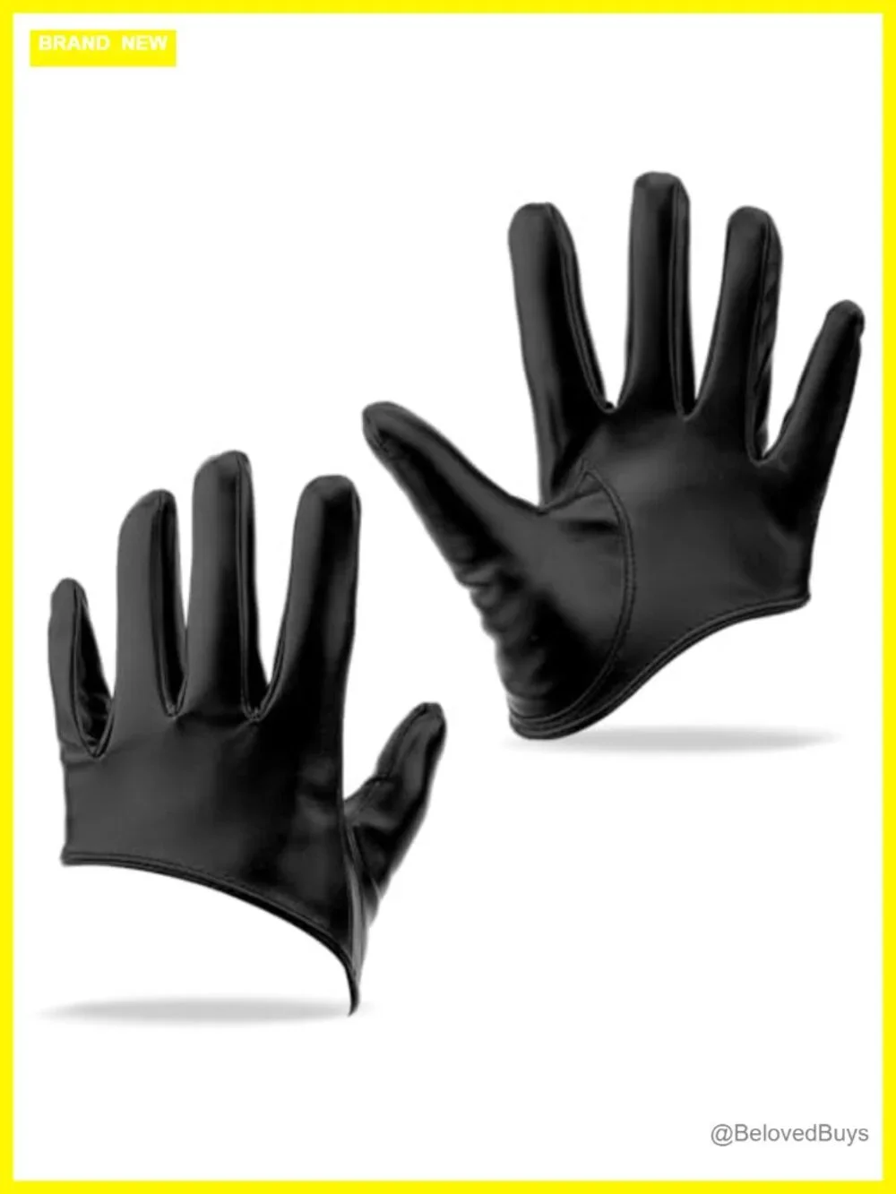 Faux Leather Extra Short Finger Gloves Half Palm PU Gloves Women's